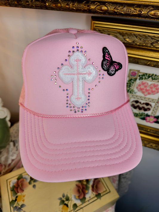 Butterfly patch hat