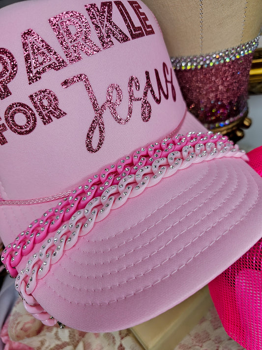 PINK Sparkle for Jesus Trucker Hat