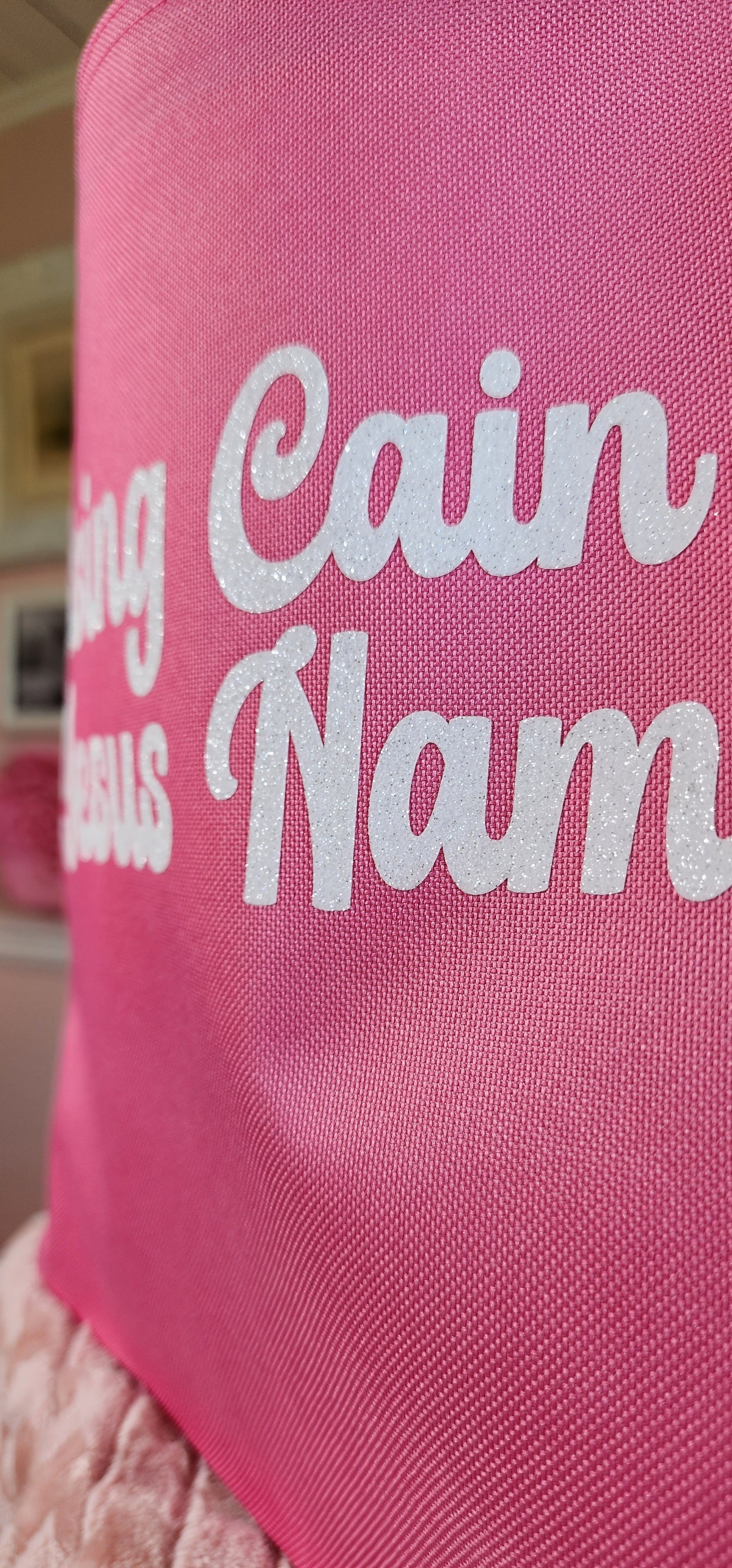 Raising Cane in Jesus Name - Tote Bag - pink